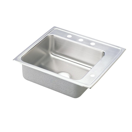 Elkay Lustertone Stainless Steel 25 X 22 X 5-1/2 Single Bowl Top Mount Classroom Ada Sink DRKADQ252255R3